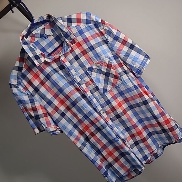Divided by H&M sz large checked shirt 100% cotton - Picture 1 of 5